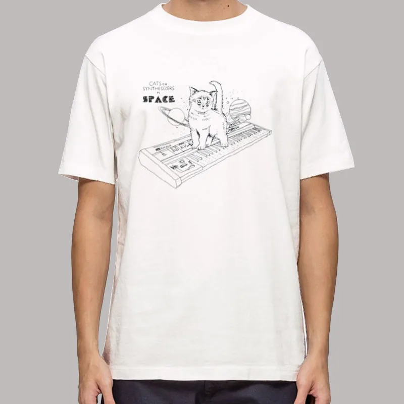Funny Cats On Synthesizers In Space Shirt