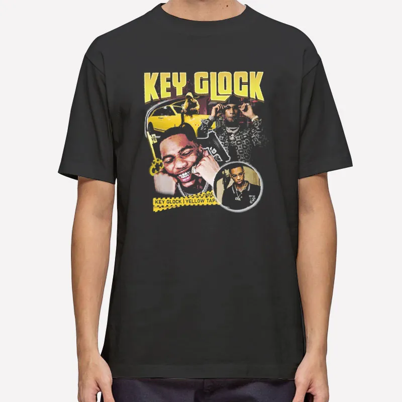 Key Glock Merch Yellow Tape Shirt