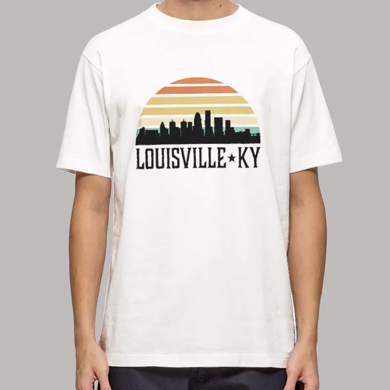 Louisville Ky Skyline Retro Sunset Shirt