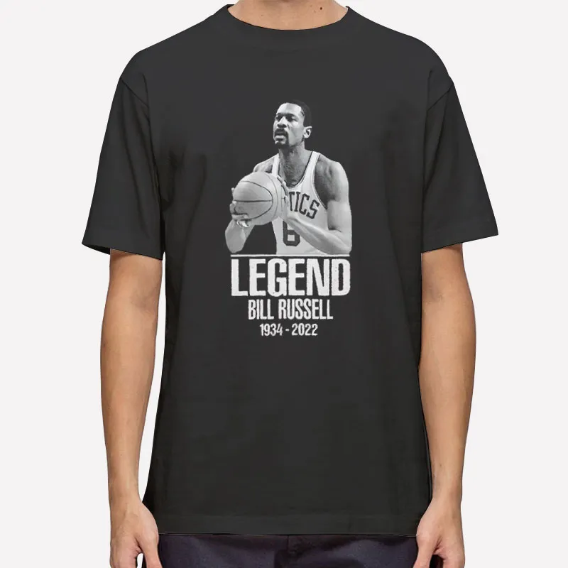 Rip Basketball Boston Celtics Legend Bill Russell T Shirt