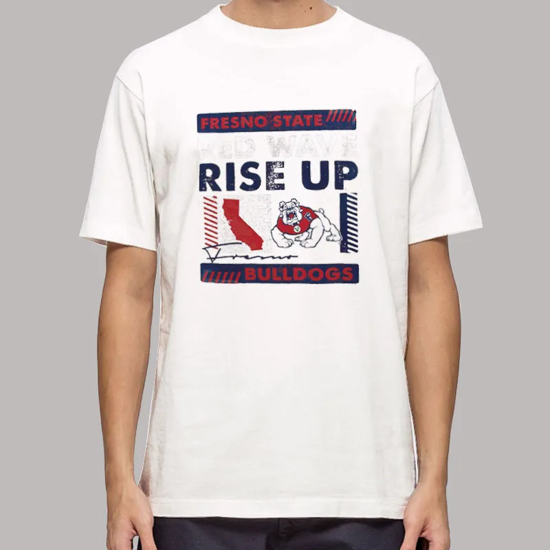 Rise Up Bulldog Red Wave Fresno Shirt