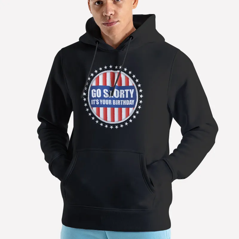 Unisex Hoodie Black 4th Of July Birthday Usa Lover Shorty It's Your Birthday Shirt