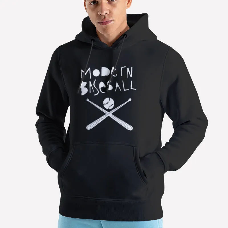 Unisex Hoodie Black Funny Modern Baseball Shirt