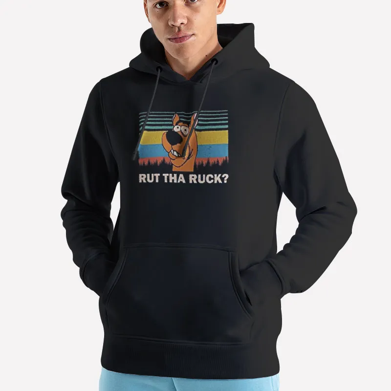 Unisex Hoodie Black Funny Scooby Doo Rut The Ruck Shirt
