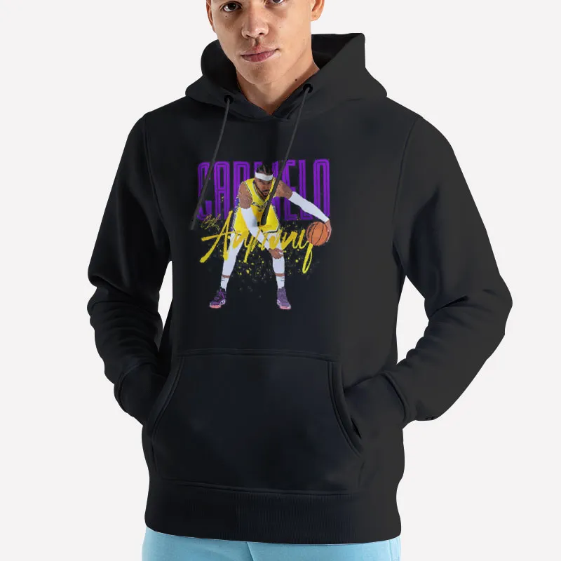 Unisex Hoodie Black Los Angeles Lakers Carmelo Anthony Shirt