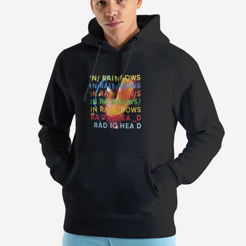 Unisex Hoodie Black Radiohead In Rainbows T Shirt