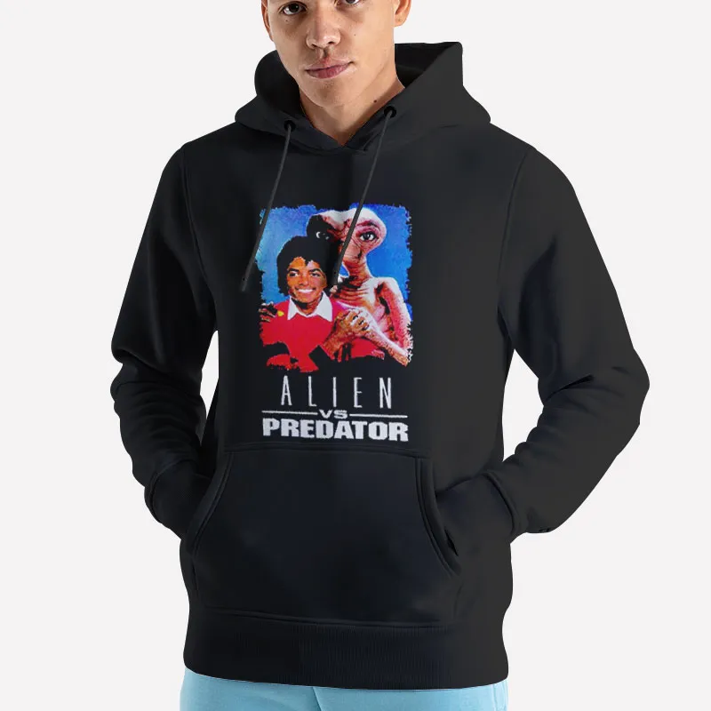 Unisex Hoodie Black The Alien Vs Predator Michael Jackson Shirt