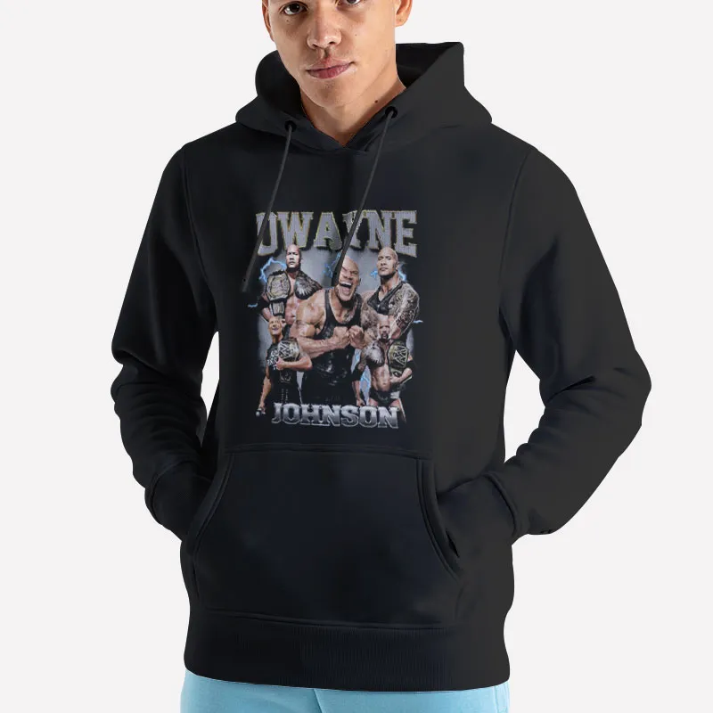 Unisex Hoodie Black The Rock 90s Dwayne Johnson T Shirt