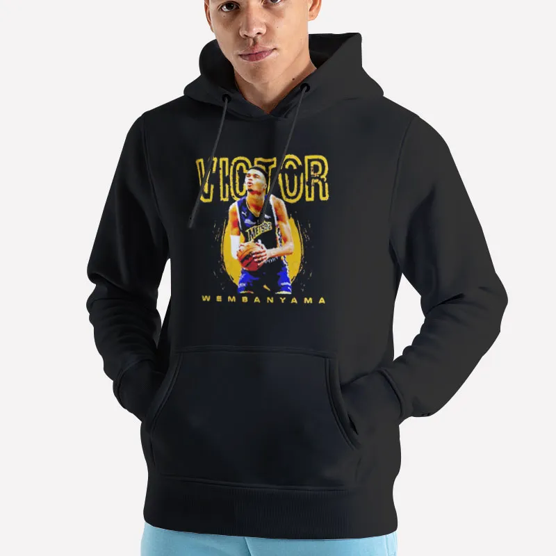 Unisex Hoodie Black Victor Wembayana Basketball Met92 Shirt
