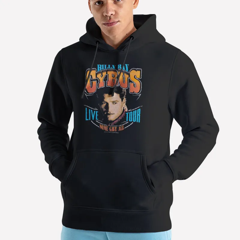 Unisex Hoodie Black Vintage Billy Ray Cyrus Tour 90s Country Shirt
