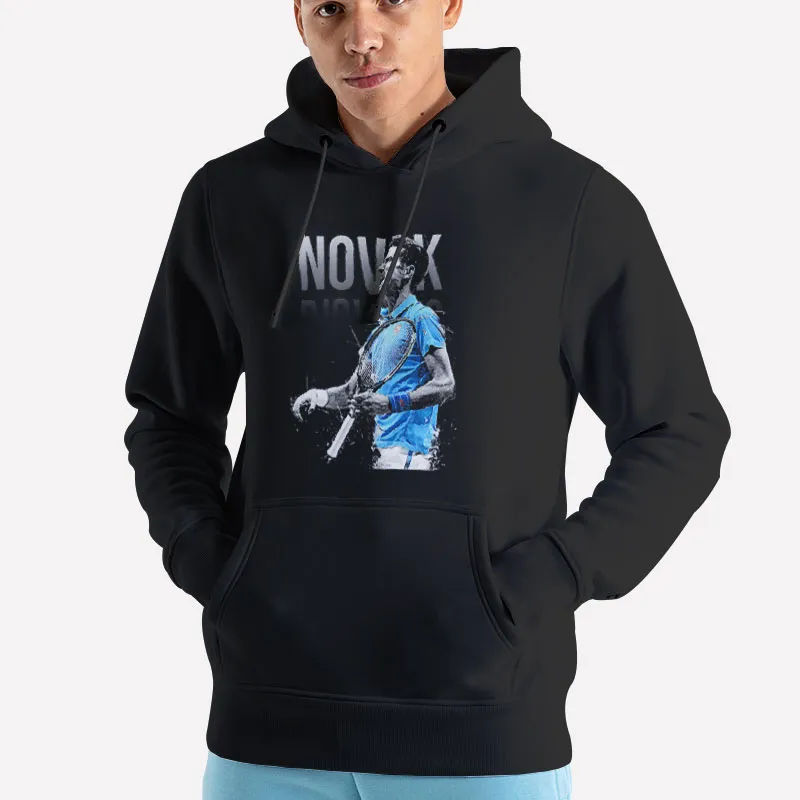 Unisex Hoodie Black Vintage Tennis Novak Djokovic T Shirt