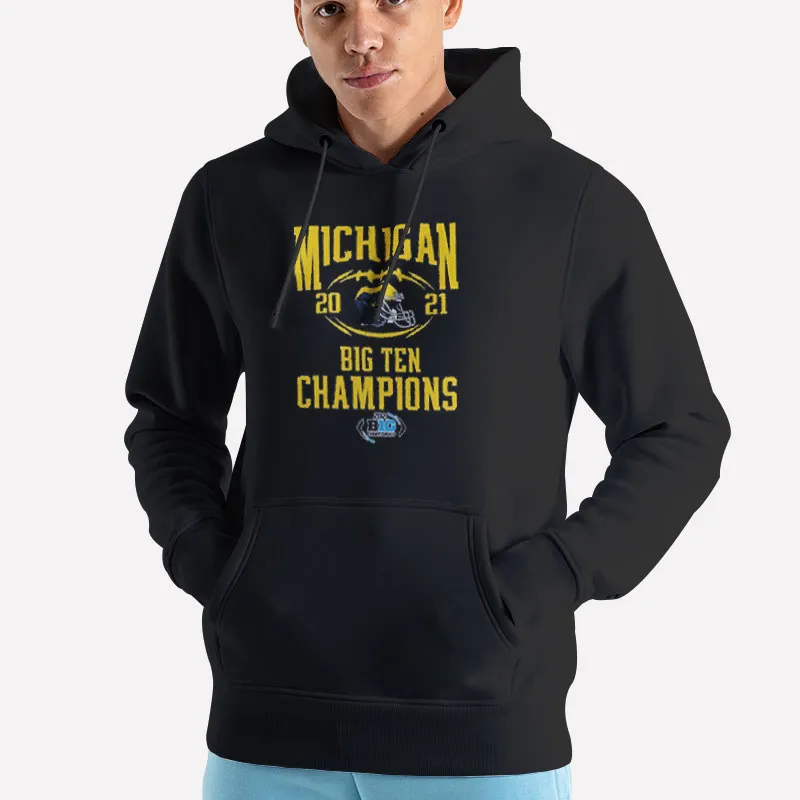 Unisex Hoodie Black Wolverines Michigan Big Ten Championship Shirt 2021