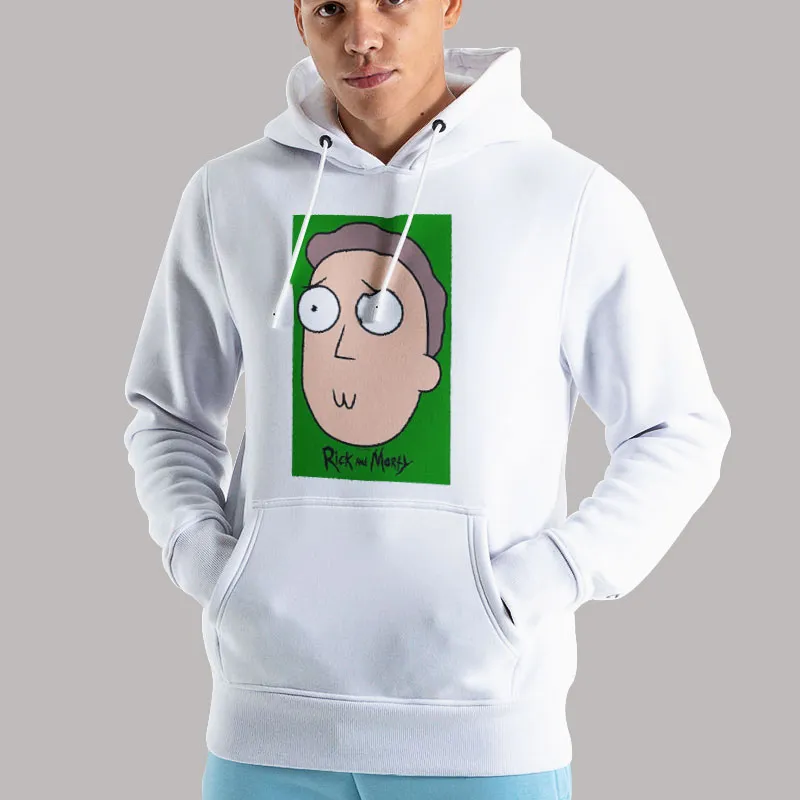 Unisex Hoodie White Funny Jerry Giant Head Rick And Morty Shirt