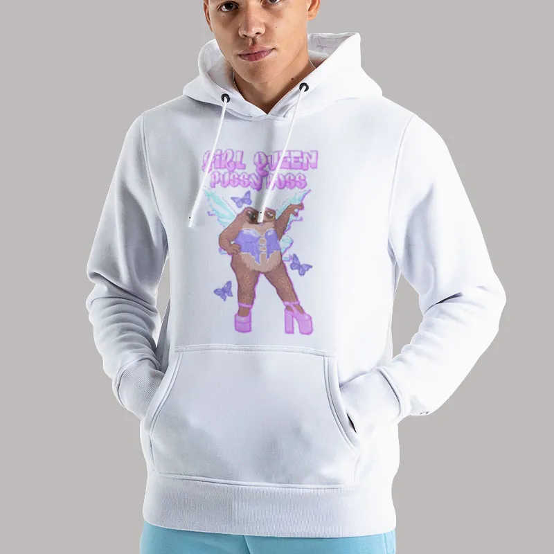 Unisex Hoodie White Girl Queen Pussy Boss Toad Fairy Shirt