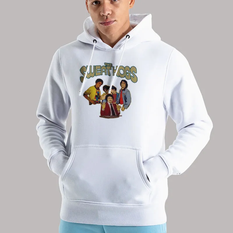 Unisex Hoodie White The Sweat Hogs Welcome Back Kotter T Shirt