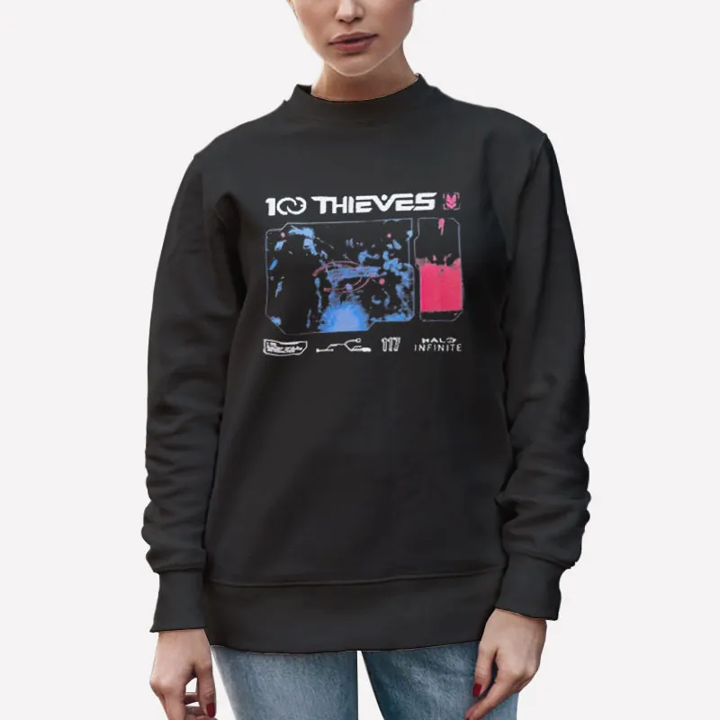 Unisex Sweatshirt Black 100 Thieves Halo Infinite Shirt