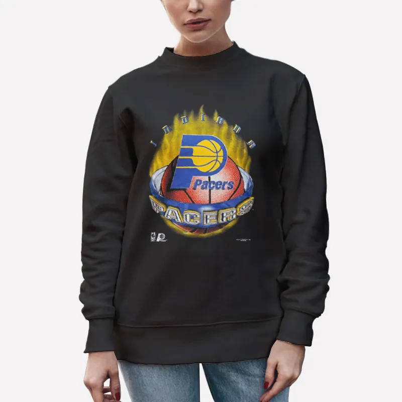 Unisex Sweatshirt Black 90s Indiana Pacers Shirt