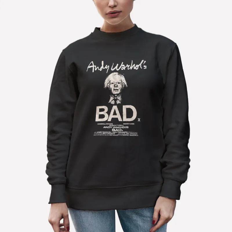 Unisex Sweatshirt Black 90s Vintage Andy Warhol Bad T Shirt