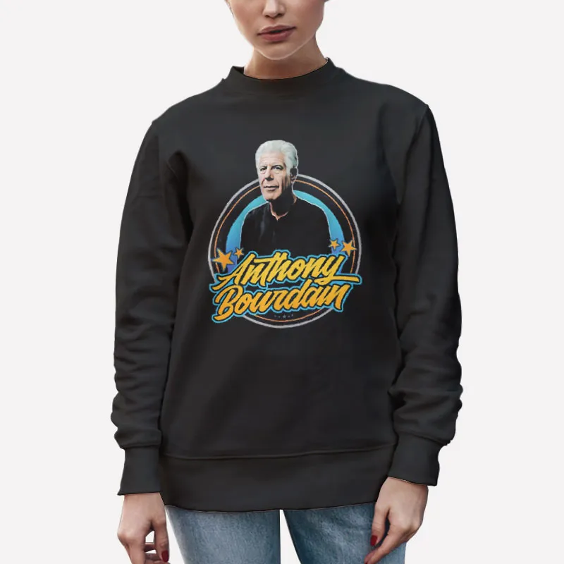 Unisex Sweatshirt Black 90s Vintage Anthony Bourdain Shirt