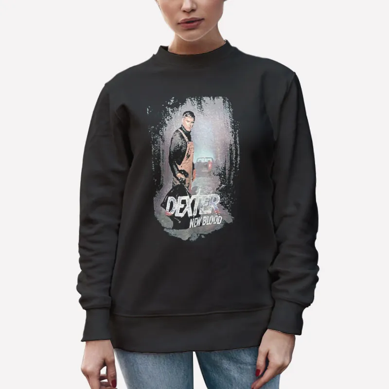Unisex Sweatshirt Black 90s Vintage New Blood Dexter Shirt