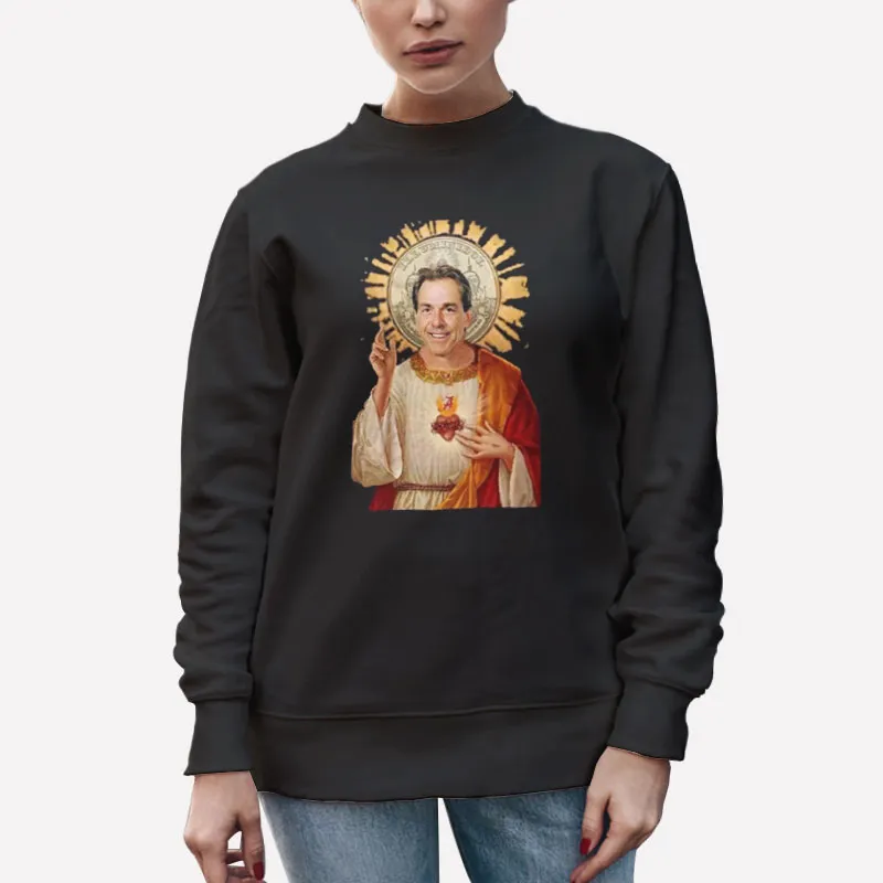 Unisex Sweatshirt Black 90s Vintage Saint Nick Saban Shirt