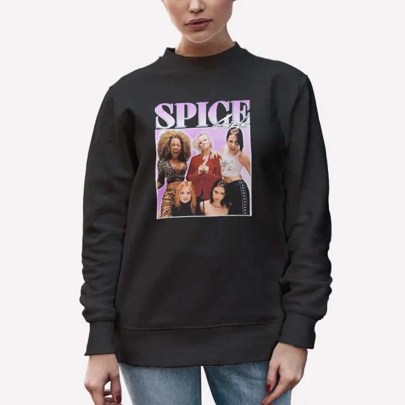 Unisex Sweatshirt Black 90s Vintage Spice Girls Shirt