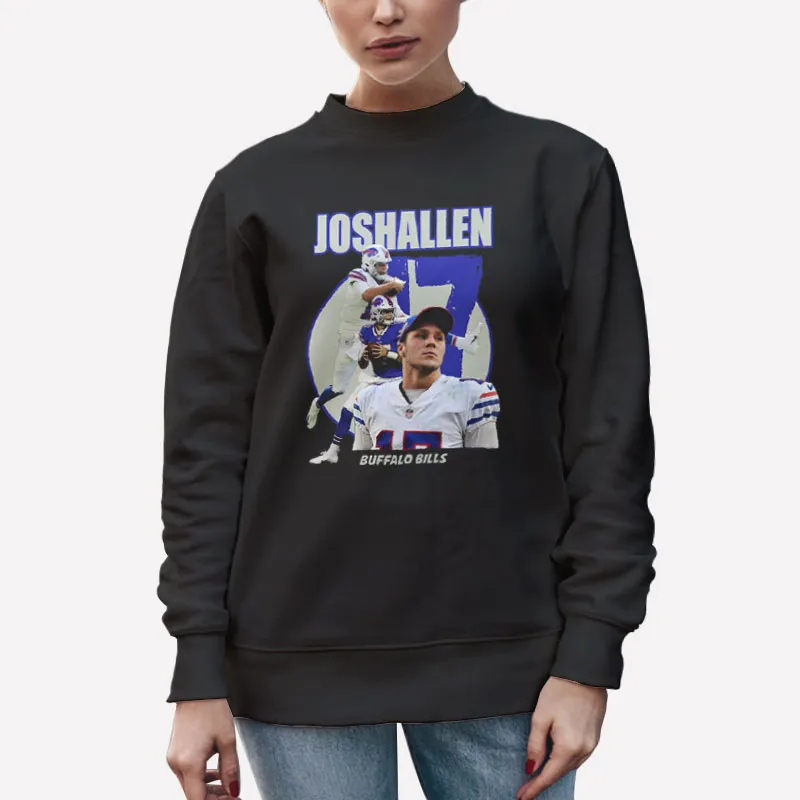 Unisex Sweatshirt Black Allen 17 Buffalo Bills Josh Allen Shirt