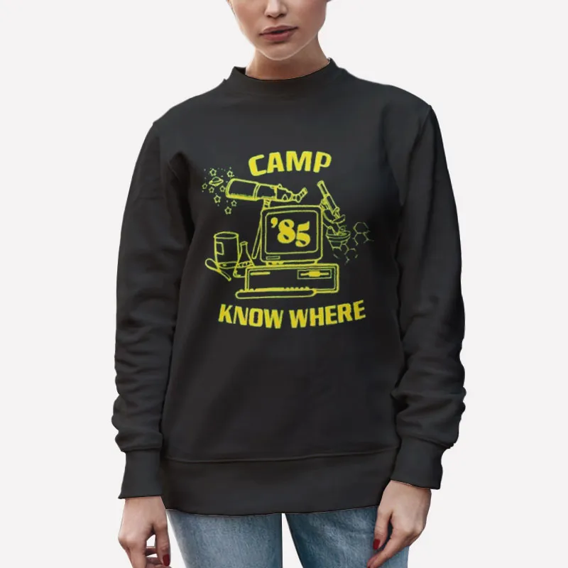 Unisex Sweatshirt Black Camp Nowhere Stranger Things Dustin Shirt