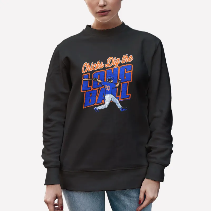 Unisex Sweatshirt Black Chicks Dig The Long Ball Baseball Shirt
