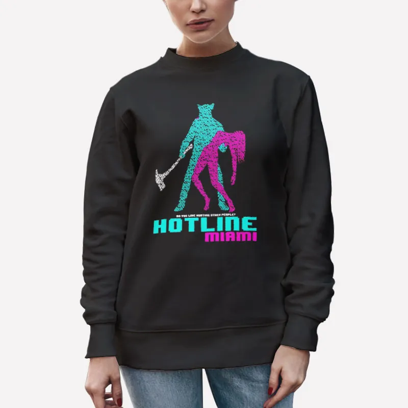 Unisex Sweatshirt Black Do You Like Hurting Other People Hotline Miami Shirt