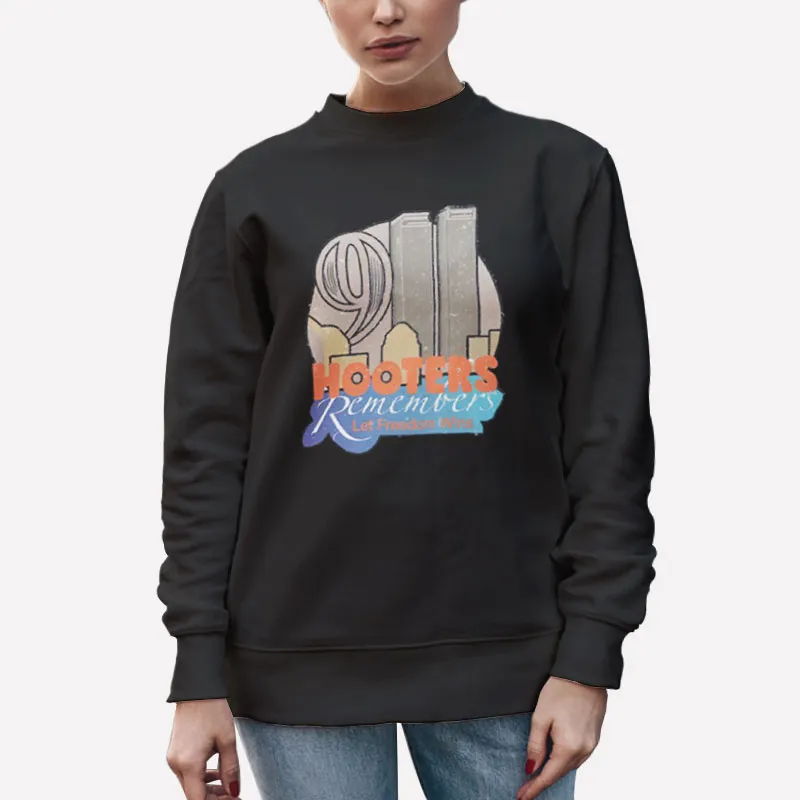 Unisex Sweatshirt Black Funny Hooters Remembers 911 Shirt