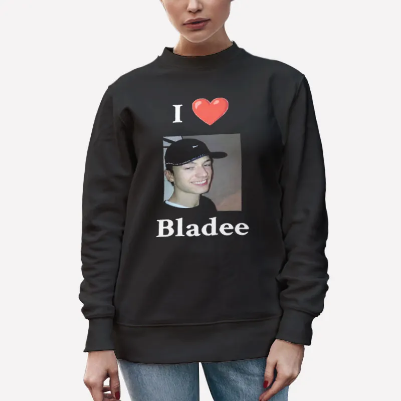 Unisex Sweatshirt Black Funny I Love Bladee Shirt