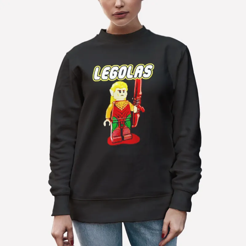 Unisex Sweatshirt Black Funny Lotr Elf Archer Legolas Lego Shirt