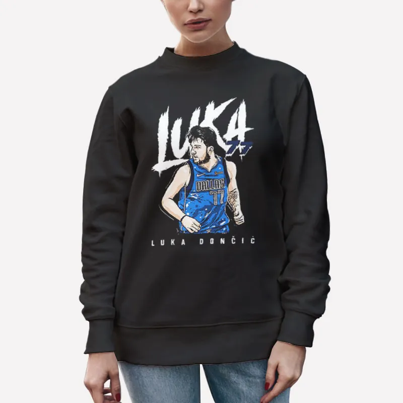 Unisex Sweatshirt Black Funny Luka Doncic Smile Shirts