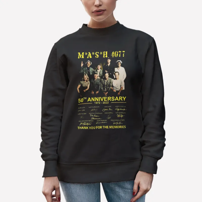 Unisex Sweatshirt Black Funny Mash 4077 Signature Mash 50th Anniversary Shirt