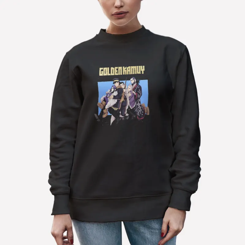 Unisex Sweatshirt Black Golden Kamuy Merch Japanese Anime Shirt