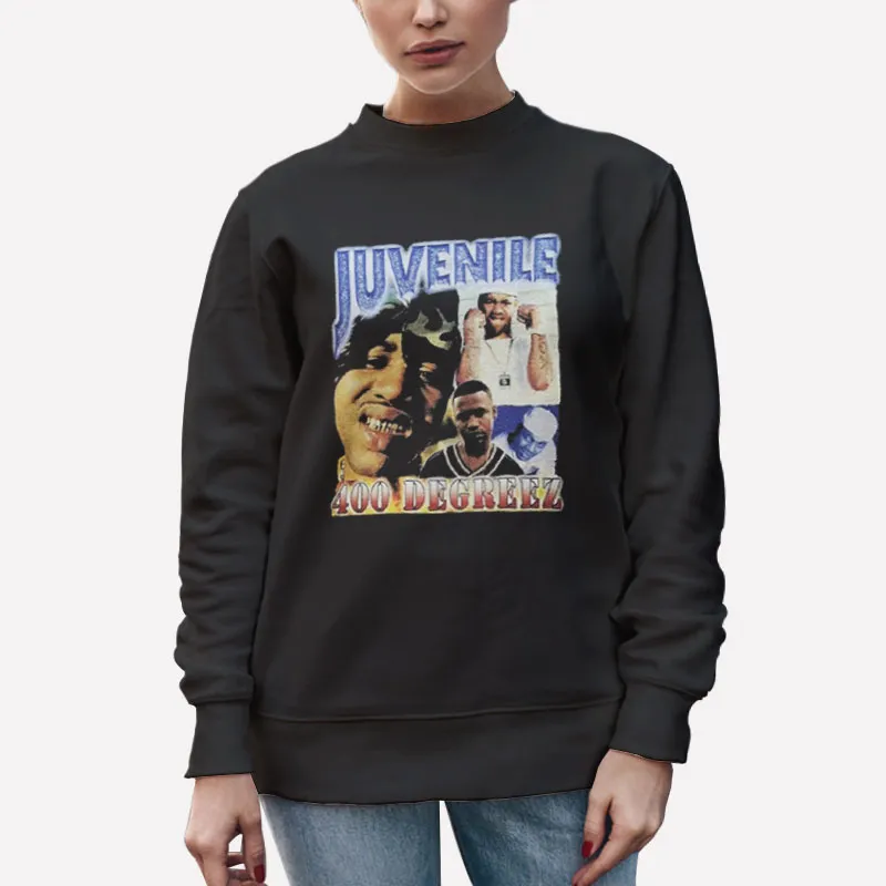 Unisex Sweatshirt Black Hip Hop Music Juvenile 400 Degreez Shirt