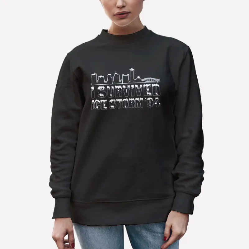 Unisex Sweatshirt Black I Survived Memphis 1994 Ice Storm Shirt