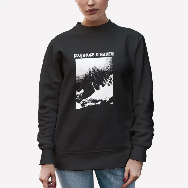 Unisex Sweatshirt Black Im Wald Paysage D Hiver Shirt
