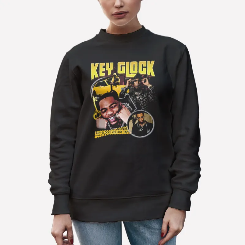 Unisex Sweatshirt Black Key Glock Merch Yellow Tape Shirt