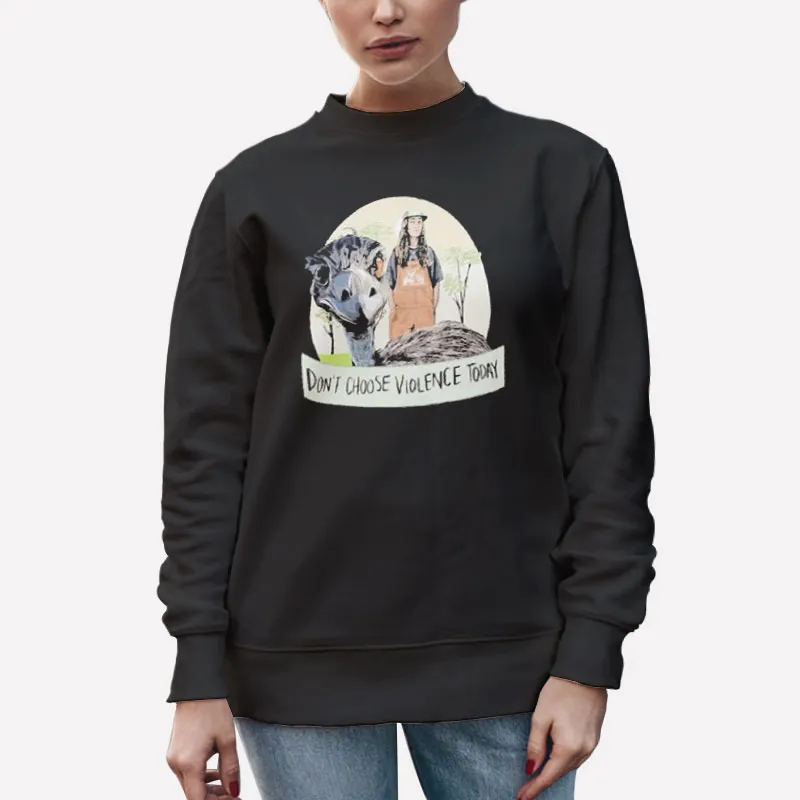 Unisex Sweatshirt Black Knuckle Bump Farms Merch Don't Choose Violence Shirt