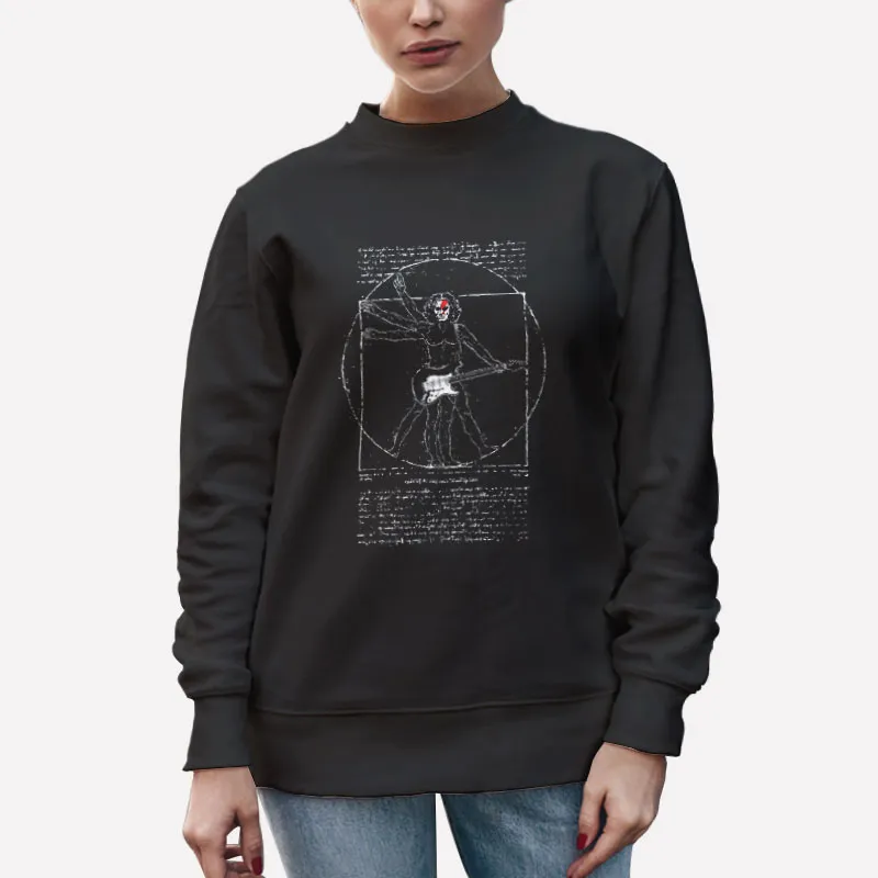Unisex Sweatshirt Black Leonardo Da Vinci Rock T Shirt