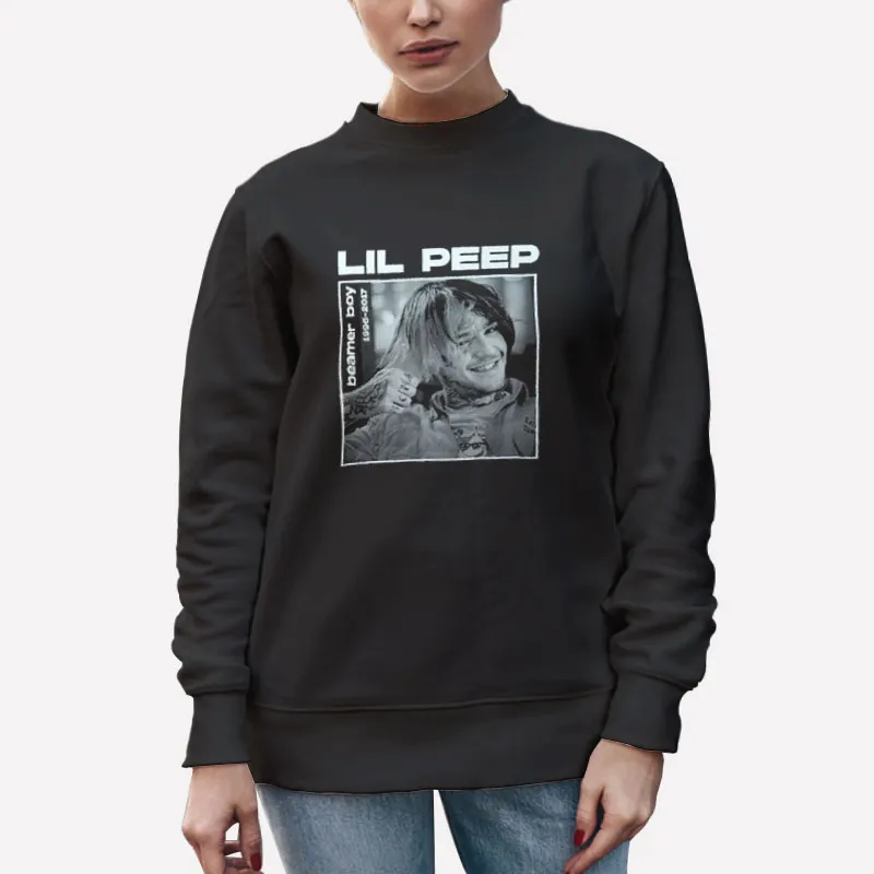 Unisex Sweatshirt Black Lil Peep Black And White Tribute Shirt