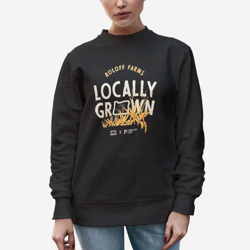 Unisex Sweatshirt Black Locally Grown Roloff Farms Merchandise Shirt