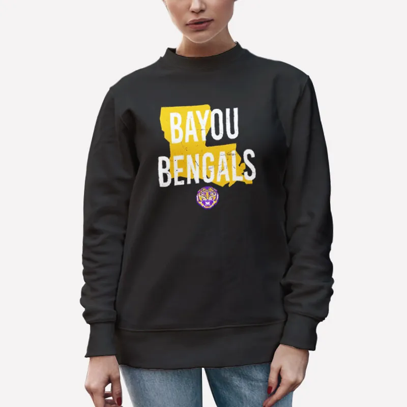 Unisex Sweatshirt Black Lsu Tigers Hometown Bayou Bengals Shirt