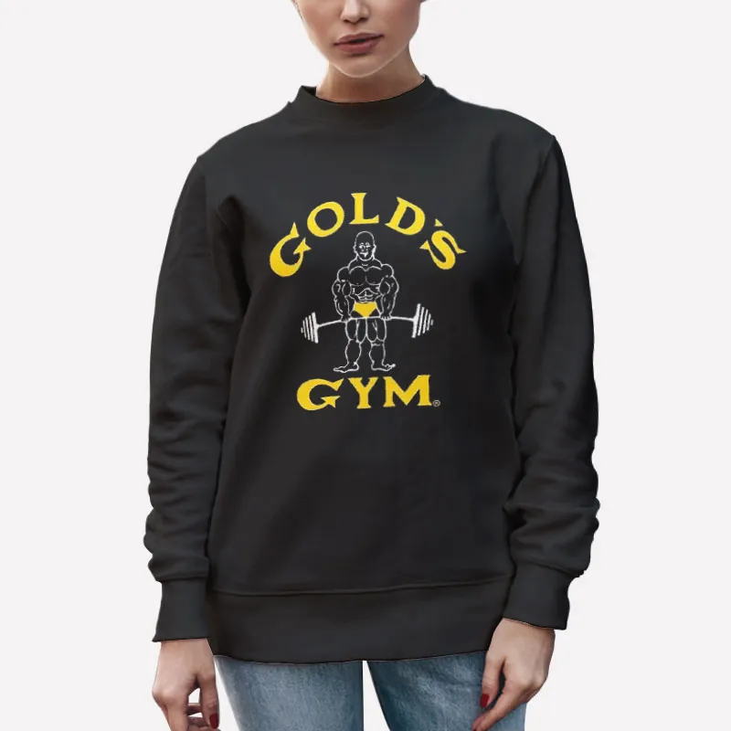 Unisex Sweatshirt Black Muscle Joe Golds Gym Shirt
