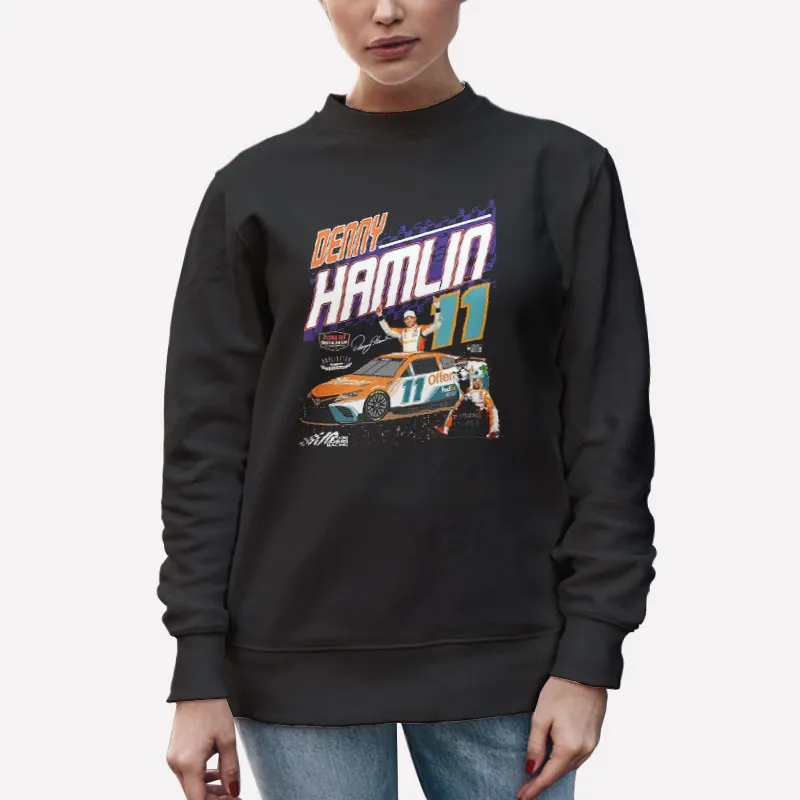 Unisex Sweatshirt Black Nascar Driver Denny Hamlin Merchandise Shirt