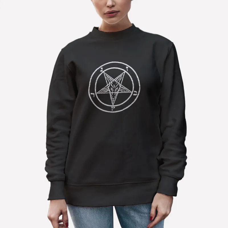 Unisex Sweatshirt Black Pentagram Sigil Of Baphomet Shirt