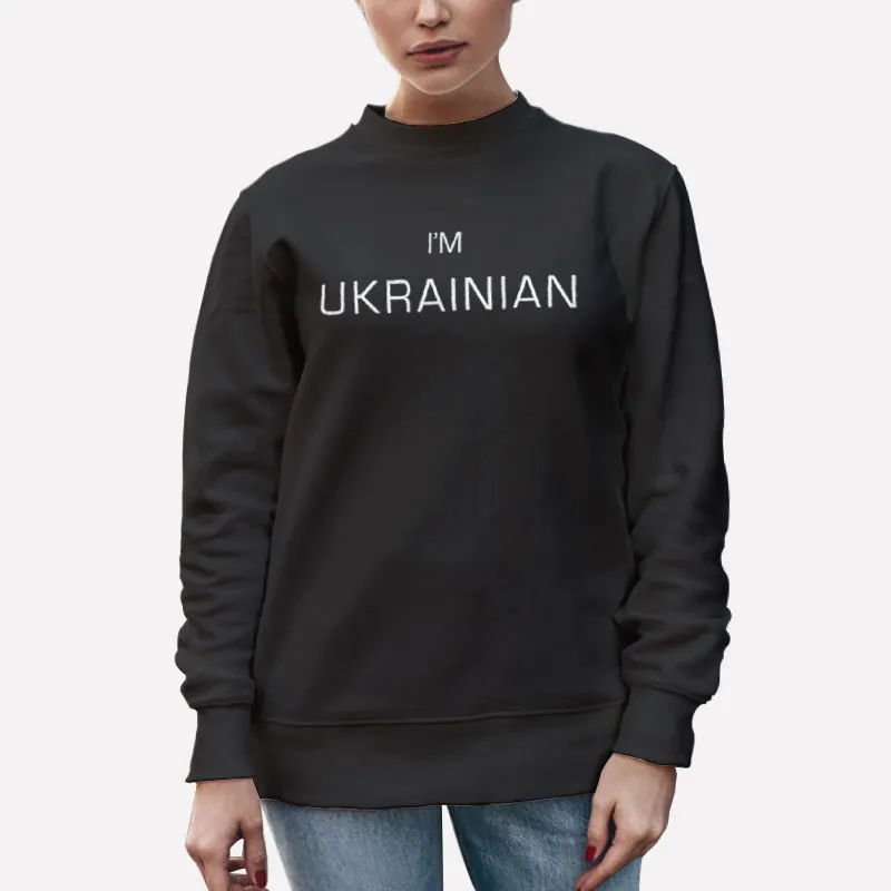 Unisex Sweatshirt Black President Zelenskyy I Am Ukrainian Shirt