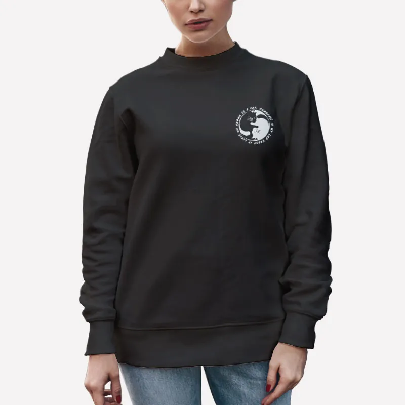 Unisex Sweatshirt Black Purring In My Lap Karma Is A Cat Shirt